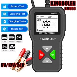KINGBOLEN Car Battery Tester 6v~24v Truck Battery Test Charging Cranking Analyzer 2000CCA