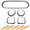 FCBJX Front Grille Surround Trims Headlight Bezel Tail Lights Trim