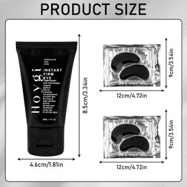 3Stück Instant Firm Augenstraffung, Eye Tightener, Augenbeutelcreme, Instant Firmx Eye Tightener, Instant Augenbeutel Creme mit 1 Augenpad, Augencreme Gegen Augenringe und Schwellungen