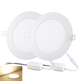 NRGDILY Round LED Ceiling Light 15W Recessed Light and Kitchen Lamp for Home Renovation Bathroom Office and Kitchen 2 Pack Warm White 3000K