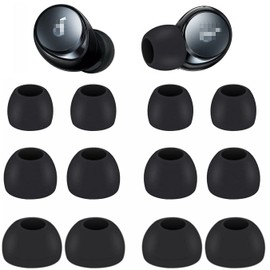 Replacement Earbuds Tips Silicone Ear Tips for an ker Soundcore Space A40, Soundcore Sport X10, Life A1,Life P3,Life P3i,Fit in Case, Buds Tips,6 Pairs S/M/L 3 Size,black