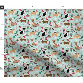 Spoonflower Fabric - Chihuahua Dogs Cute Christmas Best Chihuahuas Dog Printed on Petal Signature Cotton Fabric by The Yard - Sewing Quilting Apparel Crafts Decor