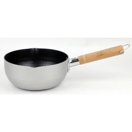 Pearl Metal HB-3079 Snow Flat Pot, 7.1 inches (18 cm), For Gas Fire, Inner Surface, Fluorine Processing, Outer Surface, Anodized Aluminum, My Select