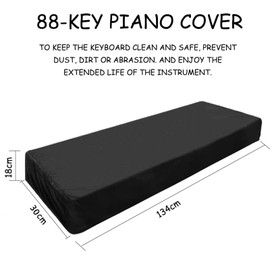Piano Keyboard Cover - Waterproof Piano Dust Cover with Drawstring Lock Protection for Electronic Keyboard Digital Piano Yamaha Casio Roland Consoles (88 Keys)