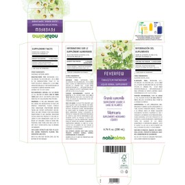 Naturalma Feverfew (Tanacetum parthenium) herb with flowers Alcohol-free Tincture - 6.76 fl oz Liquid extract in drops - Herbal supplement - Vegan