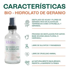 Hidrolato De Geranio Facial Y Corporal Reequilibrante 120 Ml Todo Tipo De Piel Día/noche