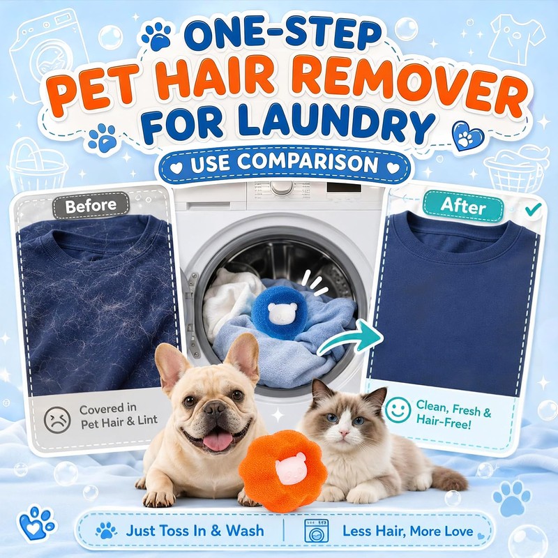 Pet Hair Remover Washing Machine – 8PK Laundry Lint Catcher