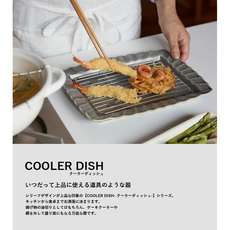 TAMAKI T-960646 Cooler Dish, White, Width 10.9 x Depth 9.9
