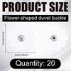 20pcs Duvet Snaps, Stylish Flower Shaped Iron on Duvet Corner