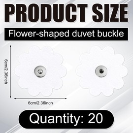 20pcs Duvet Snaps, Stylish Flower Shaped Iron on Duvet Corner Snaps to Hold Comforter Lightweight Duvet Cover Clips Duvet Cover Holder Comforter Fasteners Practical Bedding Accessories