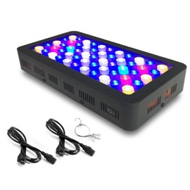 ATQIK 165W Full Spectrum Aquarium Light with 3 Dimming Modes, 55 Premium SMD Chips, Reef Tank Light, 5 Colors LED, Coral Saltwater Freshwater Fish (16"X8"X2.4")