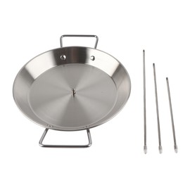 Vertical Skewer for Grill Brazilian Vertical Spit Stand Stainless Steel Barbecue Grilling Accessory with 3 Removable Spikes