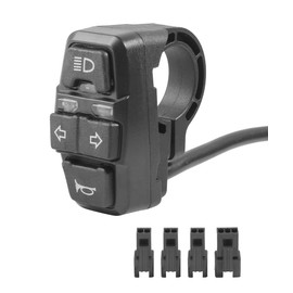 Motorcycle Turn Signal Switch,Car Accessories 3 in 1 Motorcycle Handlebar Switch,Handlebar Light Switchs,Suitable for Most Motorcycles,Scooters,E-Bikes,ATVs with 7/8 Inch Diameter Handlebars