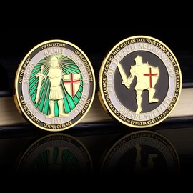 Put on The Full Armor of God Challenge Coin,Prayer Commemorative Coin Collectible Medallion