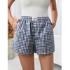 LOMON Boxer Shorts for Women Summer Gingham Cotton Pajamas 2025
