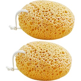 TOPPERFUN Esponjas Exfoliantes para Baño 2 Piezas, Esponja Corporal Diseño de Panal, Alta Absorción de Agua y Masaje Delicado para Ducha y Cuidado Piel