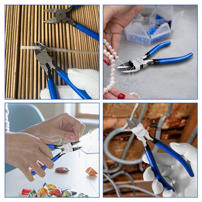 Wire Cutters 2 Pack KAIHAOWIN 6 Inch Wire Cutters Set