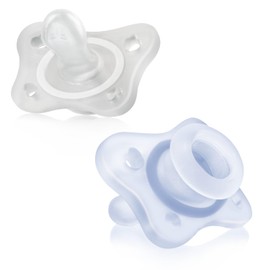 Chicco PhysioForma Baby Pacifier Set 0-6 Months for Boys - Set of 4 Pacifiers, 2 Pacifiers for 0-2 Months and 2 Pacifiers for 2-6 Months, Soft Material