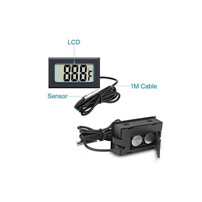 ZHITING Indoor Thermometer, Mini LCD Digital Thermometer Hygrometer, Aquarium Thermometer,