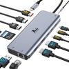 LIONWEI Laptop Docking Station 13 in 1 - Dual HDMI+DisplayPort+10Gbps,