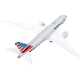 DCD 1/400 Diecast Model Airplane Boeing 787-8 Commercial Aircraft with Gray Striped Tail 'American Airlines' Flaps 1/400 Scale