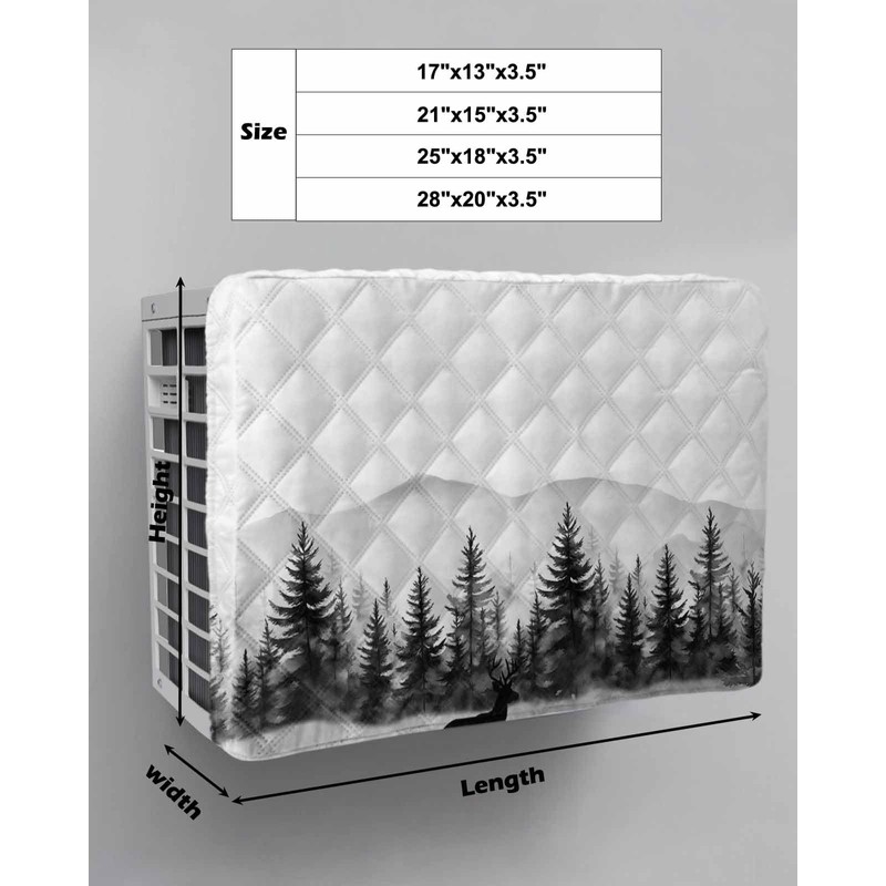 Falaniique Dear Forest Indoor Air Conditioner Cover for Window Units,