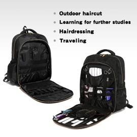Miufgdai Hairdresser Travel Backpack, Tools Backpacks, Hairstylist Makeup Organizer, Hairdressing Kit for Clippers and Barbershops.