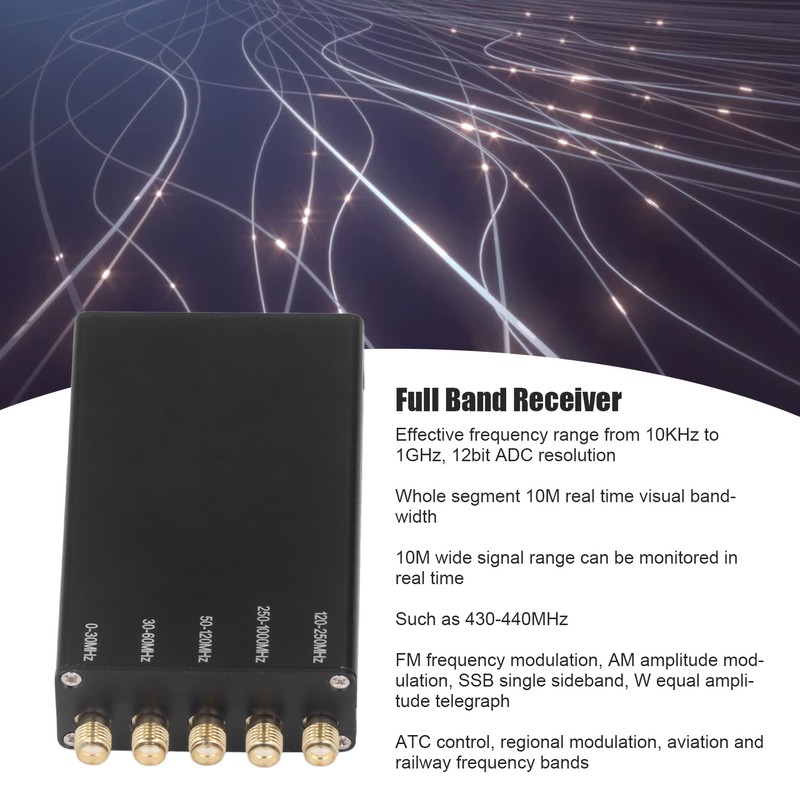 Full Band Receiver 10kHz1GHz Aviation Broadband Shortwave Radio Simple RTLSDRS