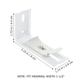 TEHAUX 3 Sets Vertical Blinds L- Shaped Brackets Curtain Rod Bracket Blind Extension Frame, L Bracket Replacement Vertical Blinds Mounting Bracket for Home Shop Office Vertical Blinds Installation