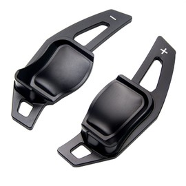 SK CUSTOM Steering Wheel Accessories Shift Paddle Shifter Extension Aluminum Alloy Black Compatible with Volkswagen Golf 6 Tiguan MK5 MK6 Jetta GTI R20 R36 CC Scirocco