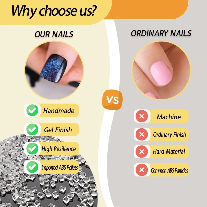 GXOIPNS Purple Press On Nails Short Square Acrylic Cat Eye