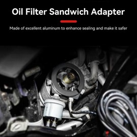 HERCHR Adaptador universal para placa de bocadillo de aceite y calibre de coche con tres puertos NPT de 1/8 pulgadas, apto para