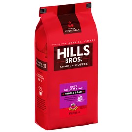 Hills Bros. Colombian Whole Bean Coffee – Rich and Bold Premium Arabica Coffee Beans – Orthodox Union Kosher – Medium Roast, Fresh Grind for Best Aroma & Taste – Colombian, 1 Pack of 32oz