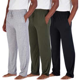 3 Pack:Men's Pajama Pants Cotton Soft Pajamas Men Flannel Bottoms Pj Gift Loungewear Lounge Pants Sleepwear Christmas Summer Pockets lightweight Pijamas Para Hombres Knit Woven Sleep-Set 2, S