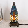 TCODTPOL Small Tiffany Lamp Stained Glass Table Lamp 5.5X11 Inch