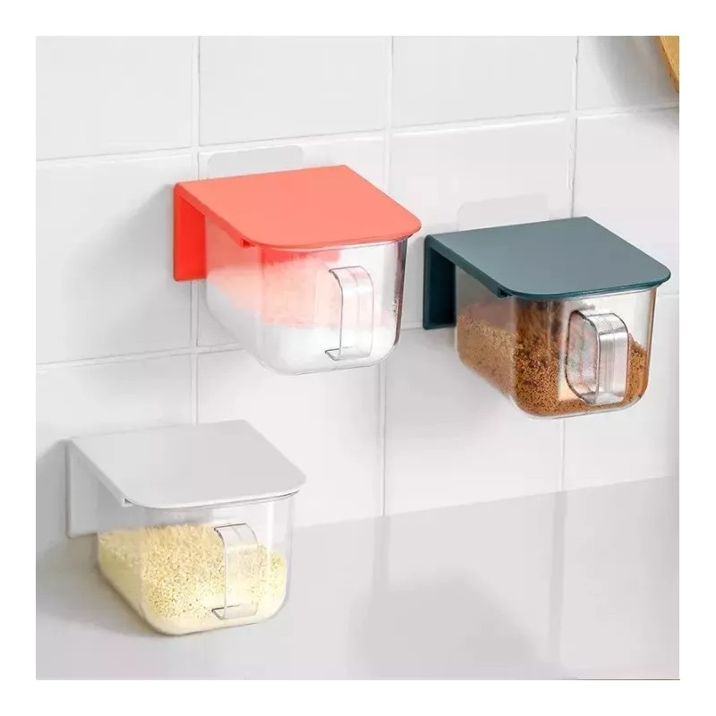 Shopmix Contenedor Hermético Frasco Cocina Pared Acrílico + Cuchara