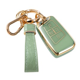Muzizyq for VW Volkswagen Key Fob Cover with Keychain, Key Shell for Atlas Golf Alltrack Atlas Jetta Passat Arteon Tiguan, green