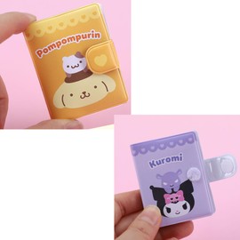 MENBLY San-rio Pocket Tiny Note Book Memo Pad 2 Pack - Cute Kawaii Designs 120 Sheets Each - Small Note Pads with Snap Button Closure - Portable Notepads for Quick Notes, Journaling