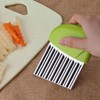 Lumeiy Vegetable Slicer Stainless Steel Chip Wave Cutter (Green)