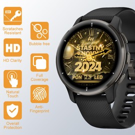 Supershieldz Screen Protector for Garmin Venu 2 Plus, 3D Full Coverage Protectors for Garmin Venu 2 Plus, HD Full Coverage Protectors, Touch Sensitive, Bubble Free, 9H Hardness (2 Pack)