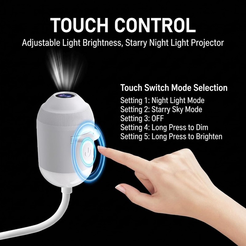 Galaxy Star Projector Night Light for Ambient Lighting – USB