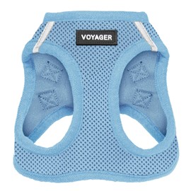 Best Pet Supplies - All Weather Mesh, Reflective, No Pull Harness for Small, Medium Dogs, Cats - Secure with Hook & Loop Fastener, Buckle, Double D-Rings - Baby Blue, XS