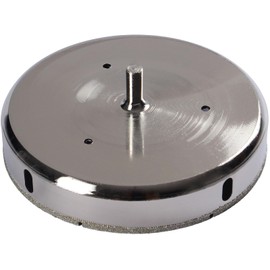 Drilax 6-5/16 Inch Diamond Hole Saw | 3/8" Shank, 1-1/8" Depth | for Toilet Flanges, Recessed Lights, Large Pipes | Drills Porcelain, Granite, Glass, Tile