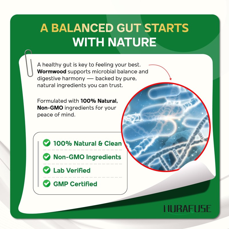 NURAFUSE Organic Wormwood, Black Walnut, Oregano, Soursop, Shilajit Liquid Drops