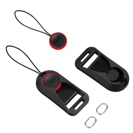 Cobby Anchor Links with Built-in Steel Wire, Load Capacity 110.2 lbs (50 kg), Strap Adapter with Oval Ring, Universal for Cameras and Binoculars, Replaceable (Black + Red)