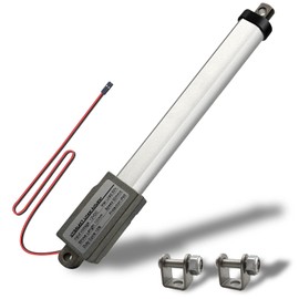 UYGALAXY Actuador lineal micro eléctrico de 4 pulgadas de carrera, 12 V, 32 N/7 libras, velocidad de 1.2 pulgadas/segundo, mini actuador de movimiento de metal impermeable con soporte de montaje para bricolaje, robot, clóset, cajón, obturador cosplay