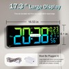 JoFomp 17.3" Large Digital Wall Clock, LED Digital Clock Large