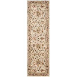 Safavieh Antiquity Collection AT816B Handmade Traditional Oriental Premium Wool Runner, 2'3" x 8' , Grey Beige / Sage
