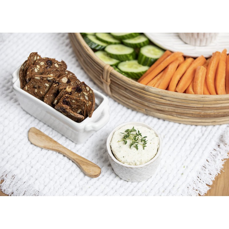 Mud Pie Stoneware Ramekin Set, Cream, ramekin 2" x 3"