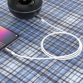 JAMEGA - 2 m Aux Cable 3.5 mm Audio Cable - Jack Stereo 3.5 mm Nylon Jack Cable for Headphones, Speakers, MP3 Players, Car, TV, Soundbar, Home / Car Stereos, Mobile Phones and More – Silver